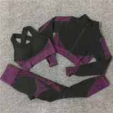 Women Thickness Seamless Yoga Set Sportswear Fitness Sport Gym Running Yoga Suit 2Pcs Sports Bra+Leggings Outfit Suit Activewear