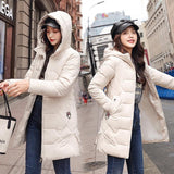 PinkyIsBlack Long Parkas Female Winter Solid Thick Jacket Women 2020 Plus Size 4XL Hooded Cotton Padded Loose Coat Ladies Jacket