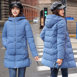 PinkyIsBlack Long Parkas Female Winter Solid Thick Jacket Women 2020 Plus Size 4XL Hooded Cotton Padded Loose Coat Ladies Jacket