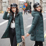 PinkyIsBlack Long Parkas Female Winter Solid Thick Jacket Women 2020 Plus Size 4XL Hooded Cotton Padded Loose Coat Ladies Jacket