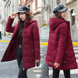 PinkyIsBlack Long Parkas Female Winter Solid Thick Jacket Women 2020 Plus Size 4XL Hooded Cotton Padded Loose Coat Ladies Jacket