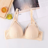Cotton Underwear Seamless Sports Bra Comfort Breathable Wild Solid Color Bras Sexy Lingerie Women's Intimates
