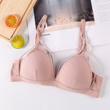 Cotton Underwear Seamless Sports Bra Comfort Breathable Wild Solid Color Bras Sexy Lingerie Women's Intimates