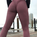 2020 Sexy Yoga Pants Fitness Sports Leggings Jacquard Sports Leggings Female Running Trousers High Waist Yoga Tight Sports Pants
