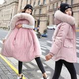 Vielleicht 2020 New Cotton Thicken Warm Winter Jacket Coat Women Casual Parka Winter Clothes Fur Lining Hooded Parka Mujer Coats