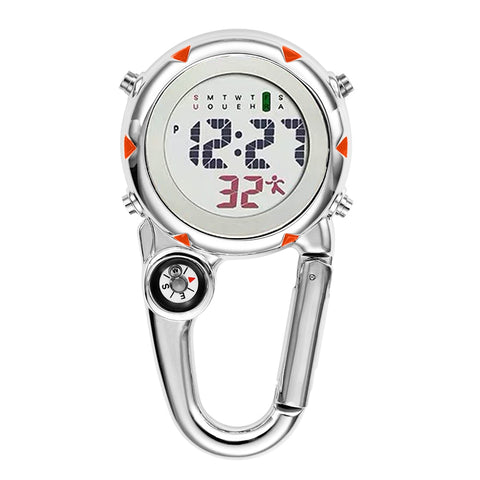 Digital Carabiner Clip Sport Hook Clock Hospital Gift Electronic Luminous Multi-function FOB Nurse Watch Outdoor Sport Watch