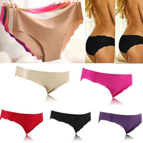 3Pcs Set Summer Ice Silk Women Panties Seamless Underwear Briefs Underpants Sexy Lingerie G String Hipster Intimates