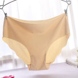 3Pcs Set Summer Ice Silk Women Panties Seamless Underwear Briefs Underpants Sexy Lingerie G String Hipster Intimates