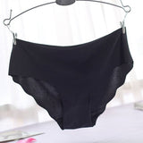 3Pcs Set Summer Ice Silk Women Panties Seamless Underwear Briefs Underpants Sexy Lingerie G String Hipster Intimates