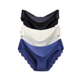 3Pcs Set Summer Ice Silk Women Panties Seamless Underwear Briefs Underpants Sexy Lingerie G String Hipster Intimates