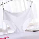 3Pcs Set Summer Ice Silk Women Panties Seamless Underwear Briefs Underpants Sexy Lingerie G String Hipster Intimates