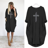 Casual Loose Dresses Women Long Sleeve Autumn Spring Loose Dress Female Plus Size Pockets Print Party Dress Vestidos De Fiesta