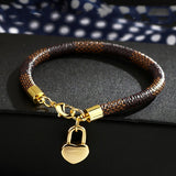 New Fashion Leather Bracelet Simple All-Match OL Women Bracelet For Women Femme New Hand Cuff Bag Love Pendant Bracelet Jewelry