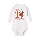 My First Christmas Letter Print Romper Jumpsuit Infant Newborn Baby Girls Boys Long Sleeve Outfit  Christmas Clothes