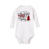 My First Christmas Letter Print Romper Jumpsuit Infant Newborn Baby Girls Boys Long Sleeve Outfit  Christmas Clothes