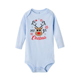 My First Christmas Letter Print Romper Jumpsuit Infant Newborn Baby Girls Boys Long Sleeve Outfit  Christmas Clothes