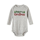 My First Christmas Letter Print Romper Jumpsuit Infant Newborn Baby Girls Boys Long Sleeve Outfit  Christmas Clothes