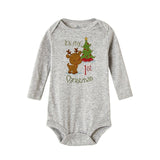My First Christmas Letter Print Romper Jumpsuit Infant Newborn Baby Girls Boys Long Sleeve Outfit  Christmas Clothes