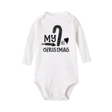 My First Christmas Letter Print Romper Jumpsuit Infant Newborn Baby Girls Boys Long Sleeve Outfit  Christmas Clothes