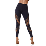 Women Splice Running Yoga Pants High Waist Mesh Seamless Leggings Training Fitness Gym Leggings Elastic Sportswear Sport Pants