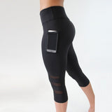 Women Splice Running Yoga Pants High Waist Mesh Seamless Leggings Training Fitness Gym Leggings Elastic Sportswear Sport Pants