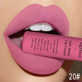 QIBEST Matte Lip Gloss Lip Makeup 34 Colors Velet Nude Waterproof Lipgloss Matte Lipstick Liquid Lipstick Long lasting Lip Tint