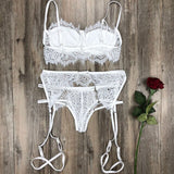 Hot Bralette and Panties Push Up Lingerie Lace Babydoll Fashion New Sexy Bra Open G-String Underwear Nightwear Bra & Brief Sets