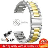 18mm 22mm 20mm 24mm Band For SAMSUNG Galaxy Watch 42 46mm galaxy watch 3 45mm 41mm  Stainless Steel For Amazfit Bip GTR straps