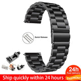 18mm 22mm 20mm 24mm Band For SAMSUNG Galaxy Watch 42 46mm galaxy watch 3 45mm 41mm  Stainless Steel For Amazfit Bip GTR straps