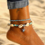 IPARAM Bohemia Vintage Shell Rope Chain Bracelet Women Beach Sea Shell Bracelet Anklet Jewelry Party Gift Wholesale
