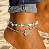 IPARAM Bohemia Vintage Shell Rope Chain Bracelet Women Beach Sea Shell Bracelet Anklet Jewelry Party Gift Wholesale