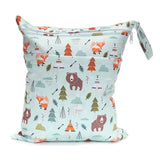 Waterproof Reusable Wet Bag For Nursing Menstrual Pad Baby Cloth Diaper Nappy Travel Wetbag Maternity Diaper Bag 30*36 15*22.5cm