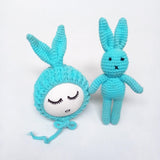 Newborn Baby Hats Photography Props Girls Boys Crochet Knit Costumes Caps With Ear Bear Toys+Hats 2Pcs Cute Gifts For Baby