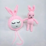 Newborn Baby Hats Photography Props Girls Boys Crochet Knit Costumes Caps With Ear Bear Toys+Hats 2Pcs Cute Gifts For Baby