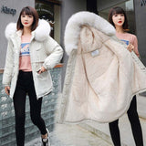 Vielleicht 2020 New Cotton Thicken Warm Winter Jacket Coat Women Casual Parka Winter Clothes Fur Lining Hooded Parka Mujer Coats