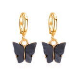 Sweet Acrylic Color Butterfly Necklace For Women Long Wild Clavicle Chain Pendant Refined Stylish Mujer Gift 2020 Trendy Gold