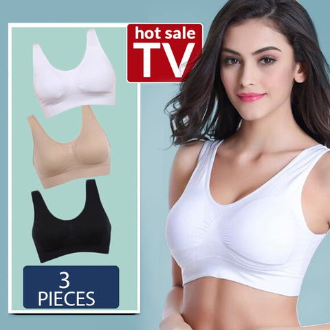 3PCS/lot Seamless Bra With Pads Plus Size Bras For Women Active Bra Wireless Brassiere Push Up Big Size Vest Wireless BH 5XL