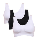 3PCS/lot Seamless Bra With Pads Plus Size Bras For Women Active Bra Wireless Brassiere Push Up Big Size Vest Wireless BH 5XL