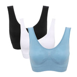 3PCS/lot Seamless Bra With Pads Plus Size Bras For Women Active Bra Wireless Brassiere Push Up Big Size Vest Wireless BH 5XL