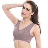M-3XL Women Underwear Sexy Lingerie Lace Solid Color Cross Side Buckle Wireless Push up Breathable Sleep Hot Bra