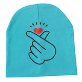 New Spring Autumn Baby Hat Cute Ear Cotton Girls Cap Scarf Infant Hats Finger love Kids Boys Knitted Cap Winter Children Hat