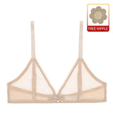 Women sexy underwear mesh See-Through lingerie Bra Black white Beige women underwear