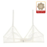 Women sexy underwear mesh See-Through lingerie Bra Black white Beige women underwear