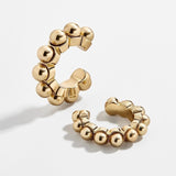 Trendy Pearl Clip on Earrings Earcuffs for Women Gold Color C Shaped Stackable CZ Ear Cuff No Pierced Party Wedding Jewelry 2020