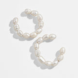 Trendy Pearl Clip on Earrings Earcuffs for Women Gold Color C Shaped Stackable CZ Ear Cuff No Pierced Party Wedding Jewelry 2020