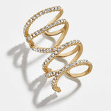 Trendy Pearl Clip on Earrings Earcuffs for Women Gold Color C Shaped Stackable CZ Ear Cuff No Pierced Party Wedding Jewelry 2020