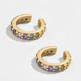 Trendy Pearl Clip on Earrings Earcuffs for Women Gold Color C Shaped Stackable CZ Ear Cuff No Pierced Party Wedding Jewelry 2020