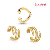 Trendy Pearl Clip on Earrings Earcuffs for Women Gold Color C Shaped Stackable CZ Ear Cuff No Pierced Party Wedding Jewelry 2020
