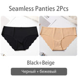 FINETOO Seamless Panty Set Underwear Female Comfort Intimates 2Pcs/lot Fashion Female Low-Rise Briefs 8 Colors Ladies Lingerie