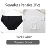 FINETOO Seamless Panty Set Underwear Female Comfort Intimates 2Pcs/lot Fashion Female Low-Rise Briefs 8 Colors Ladies Lingerie